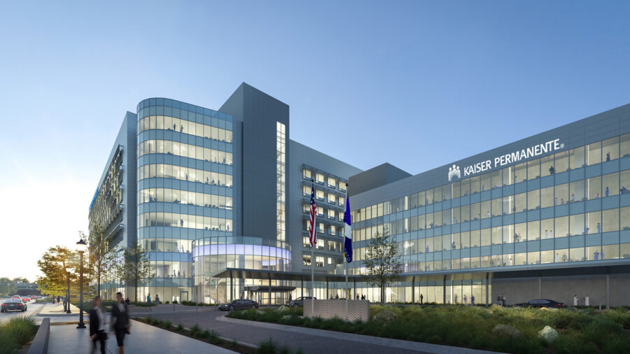 Kaiser Permanente Railyards Medical Center rendering exterior 1