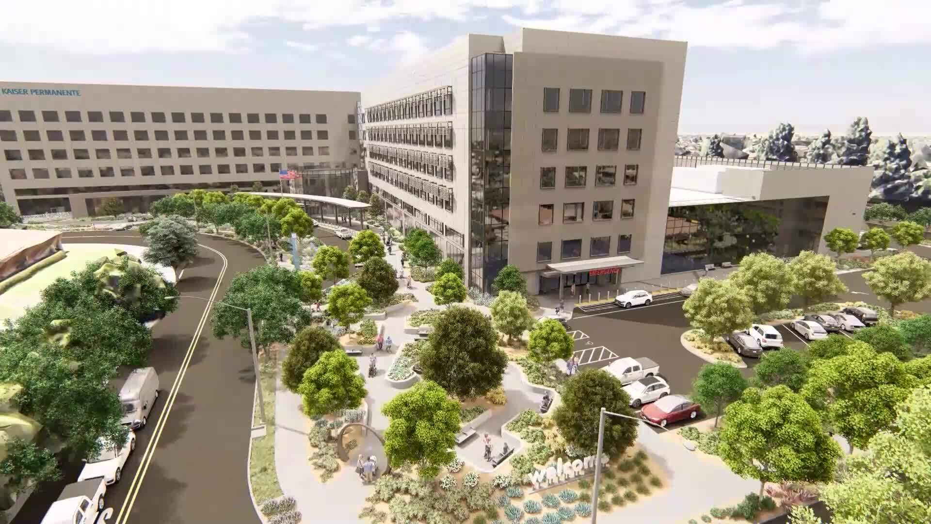 Aerial view of San Jose Medical Center